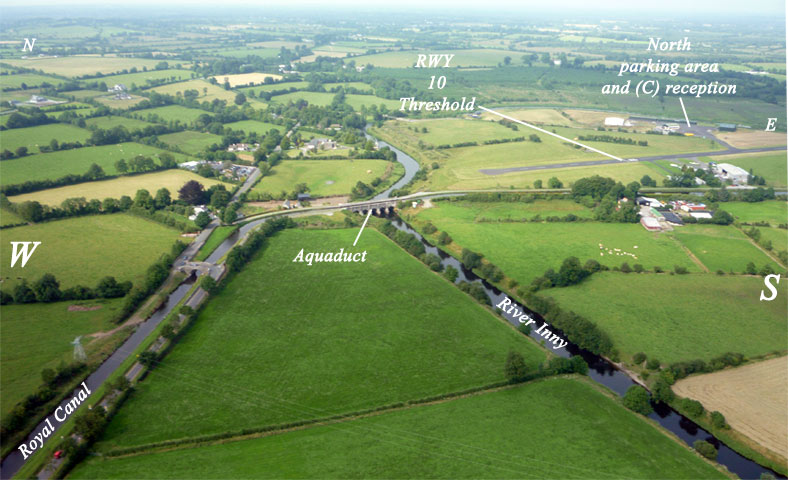 aerial view of airfield